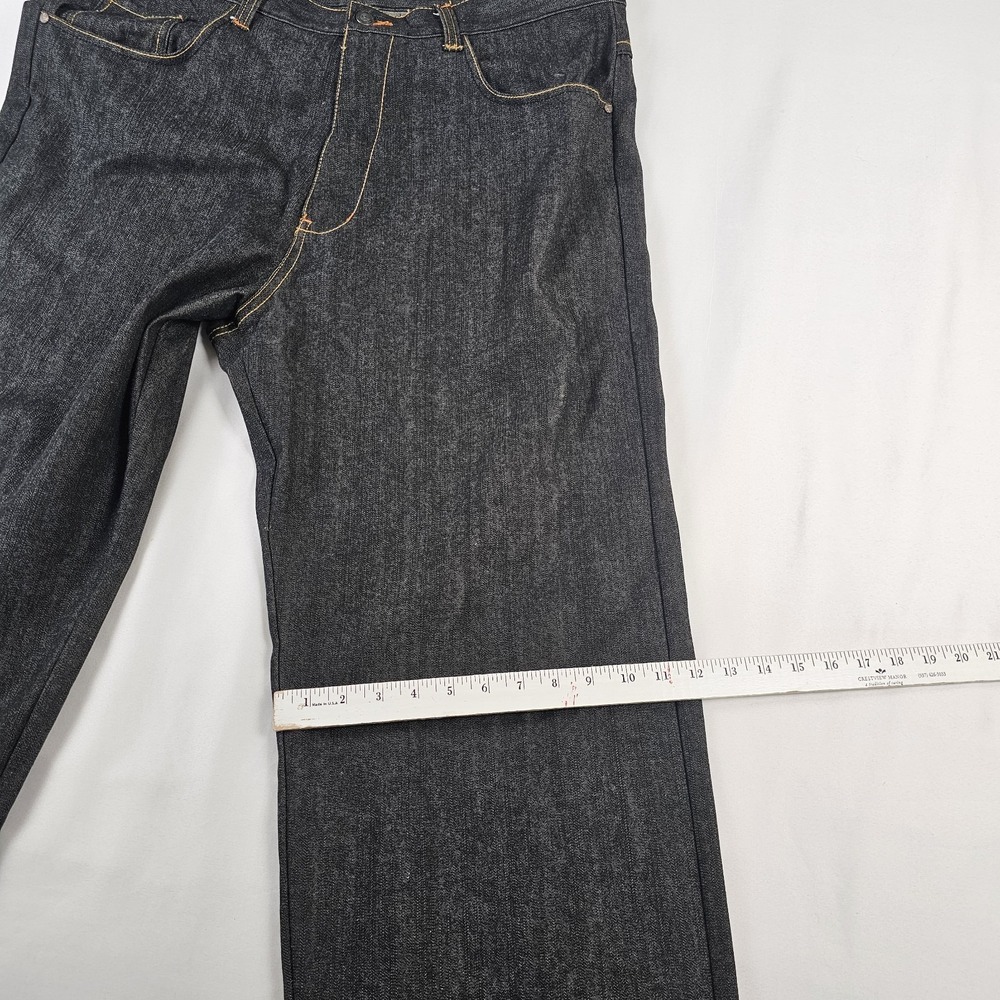 Vintage Karl Kani Gold Jeans Men 40x34 Dark Wash Embroidered Hip Hop - Picture 7 of 7